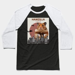 Hamzilla - Giant Hamster Monster Baseball T-Shirt